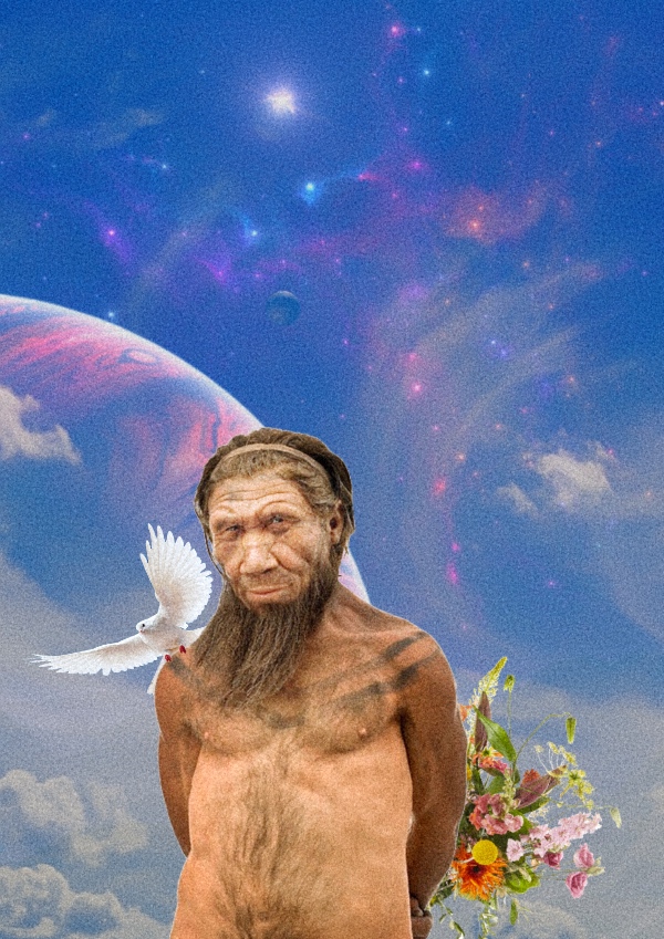 Message from the Neanderthal Man Imagery